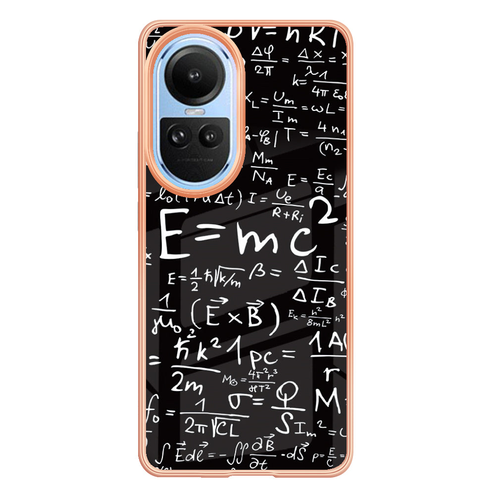 YB IMD Series-19 Style D Electroplating Cover for Oppo Reno10 5G (Global) IMD Pattern 2.0mm TPU Phone Case