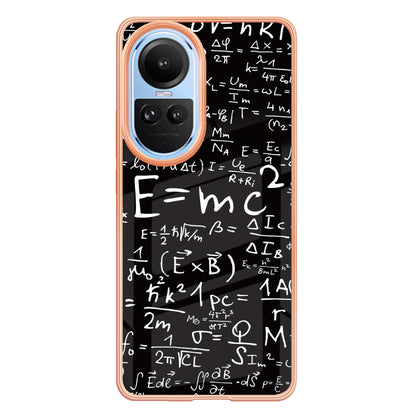 YB IMD Series-19 Style D Electroplating Cover for Oppo Reno10 5G (Global) IMD Pattern 2.0mm TPU Phone Case