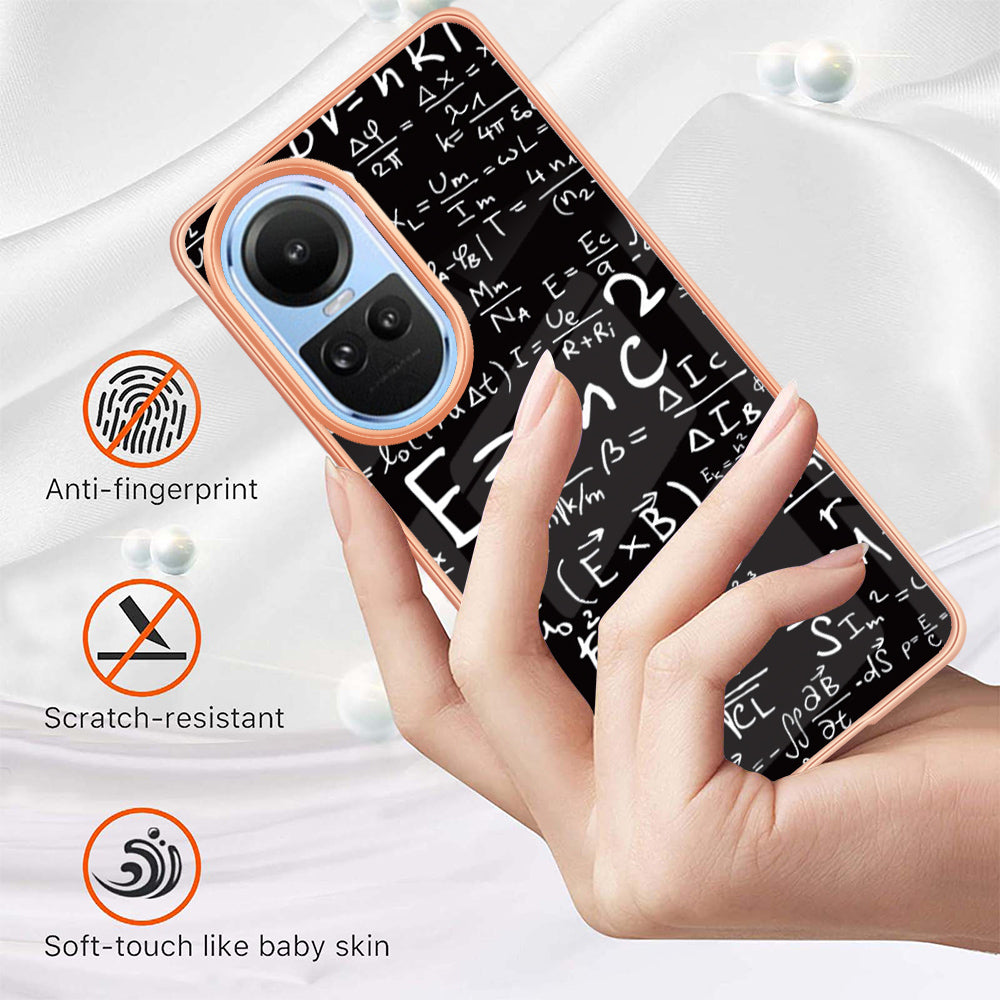 YB IMD Series-19 Style D Electroplating Cover for Oppo Reno10 5G (Global) IMD Pattern 2.0mm TPU Phone Case