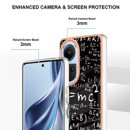 YB IMD Series-19 Style D Electroplating Cover for Oppo Reno10 5G (Global) IMD Pattern 2.0mm TPU Phone Case