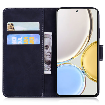 For Honor 90 Pro Anti-Scratch Wallet Phone Case Butterfly Printing Skin-Touch PU Leather Flip Cover