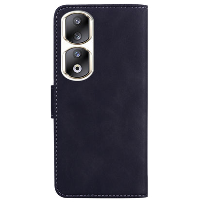 For Honor 90 Pro Anti-Scratch Wallet Phone Case Butterfly Printing Skin-Touch PU Leather Flip Cover