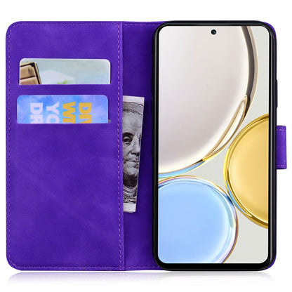 For Honor 90 Pro Anti-Scratch Wallet Phone Case Butterfly Printing Skin-Touch PU Leather Flip Cover