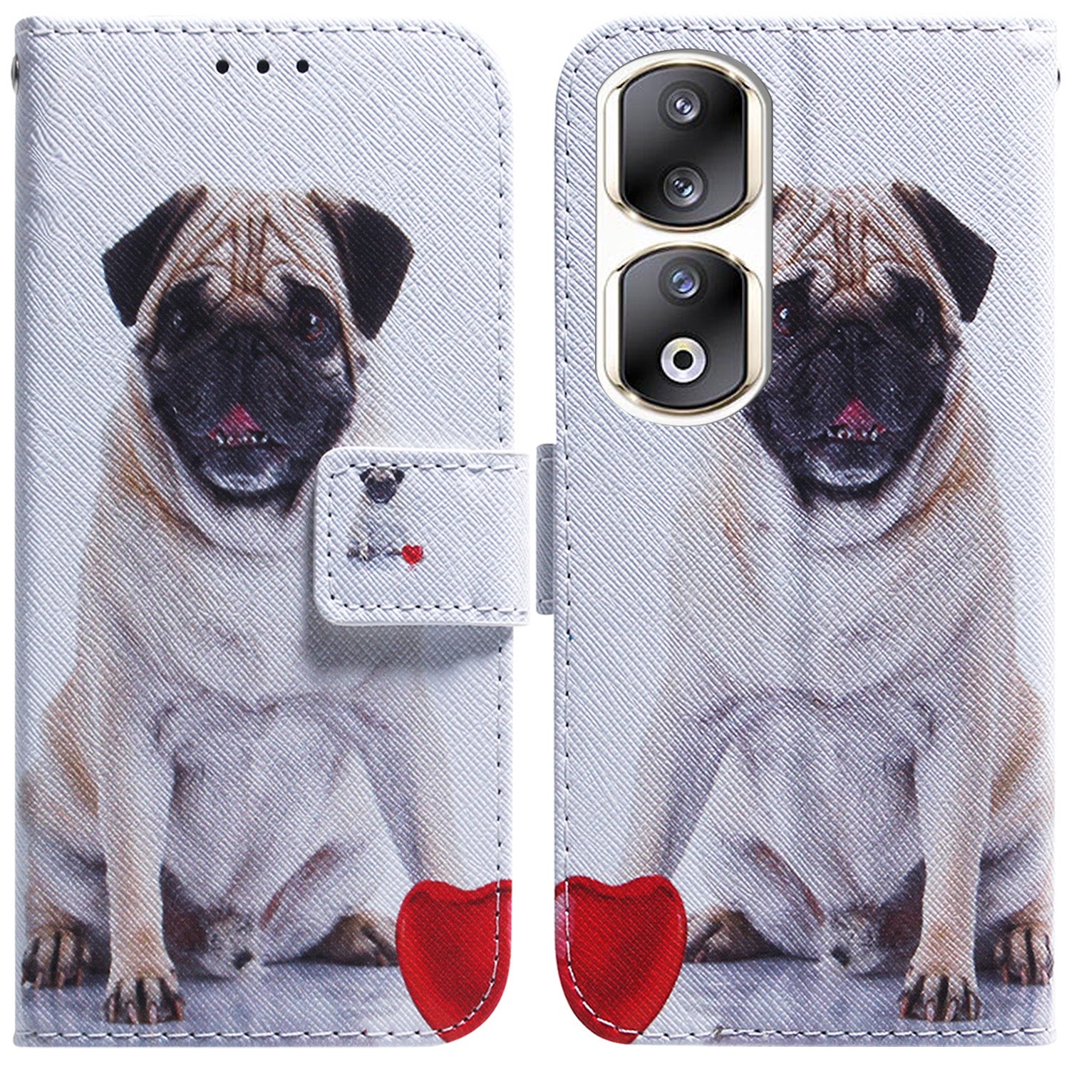 For Honor 90 Pro PU Leather Stand Anti-drop Phone Case Pattern Printing Wallet Cover