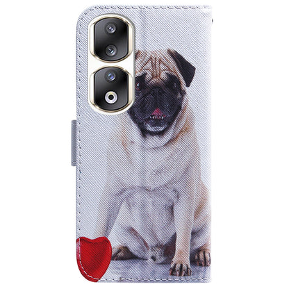 For Honor 90 Pro PU Leather Stand Anti-drop Phone Case Pattern Printing Wallet Cover