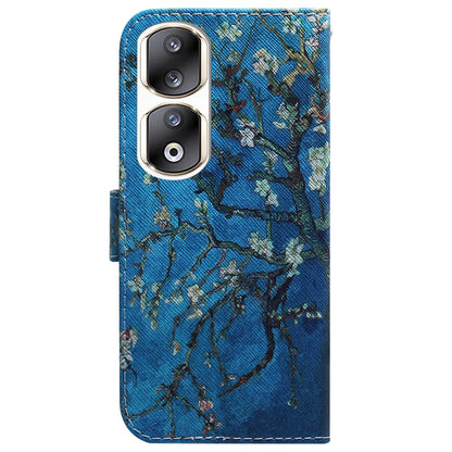 For Honor 90 Pro PU Leather Stand Anti-drop Phone Case Pattern Printing Wallet Cover