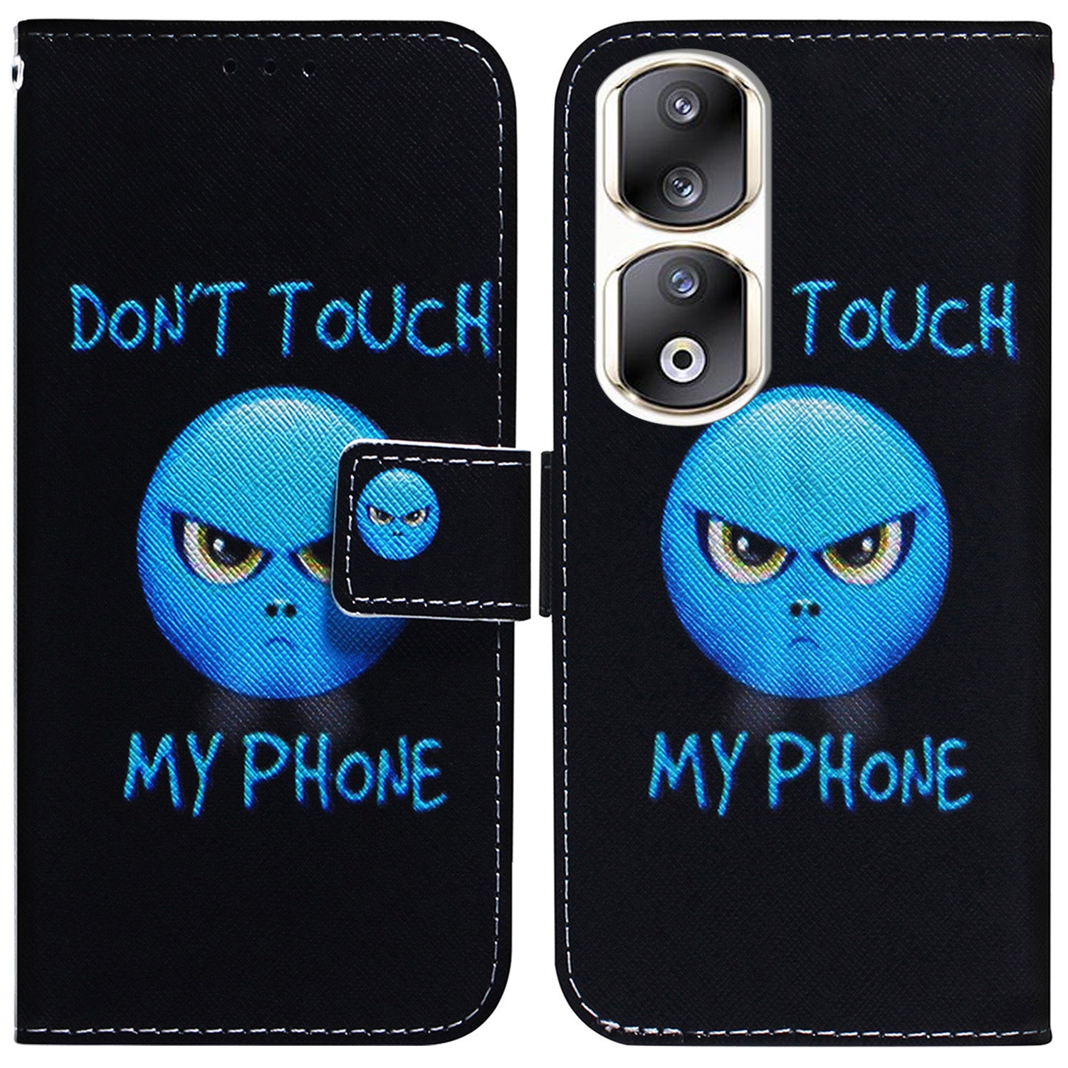 For Honor 90 Pro PU Leather Stand Anti-drop Phone Case Pattern Printing Wallet Cover