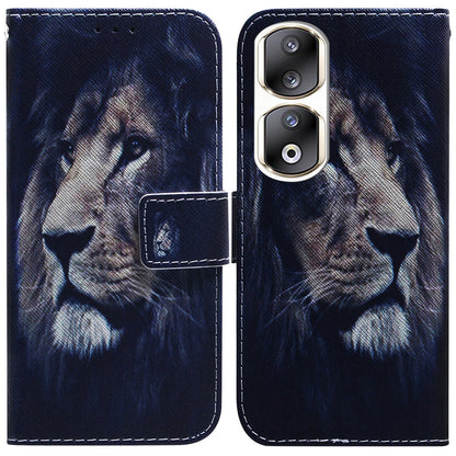 For Honor 90 Pro PU Leather Stand Anti-drop Phone Case Pattern Printing Wallet Cover