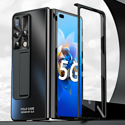 For Huawei Mate X2 / 5G Hard PC Kickstand Phone Case AG Matte Cover with Front Screen Protector / Stylus Pen