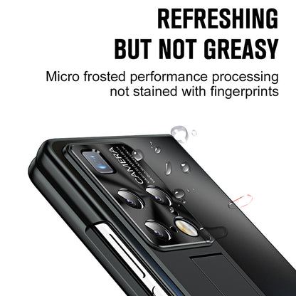 For Huawei Mate X2 / 5G Hard PC Kickstand Phone Case AG Matte Cover with Front Screen Protector / Stylus Pen