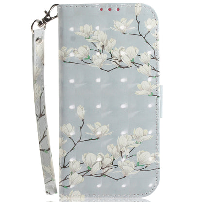 For Honor 90 PU Leather 3D Pattern Printed Phone Case Stand Wallet Drop-proof Cover with Strap
