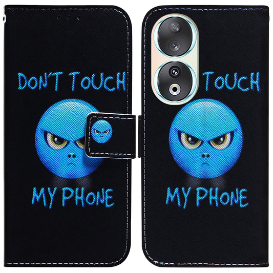 For Honor 90 Pattern Printing PU Leather Shockproof Phone Case Flip Stand Wallet Cover