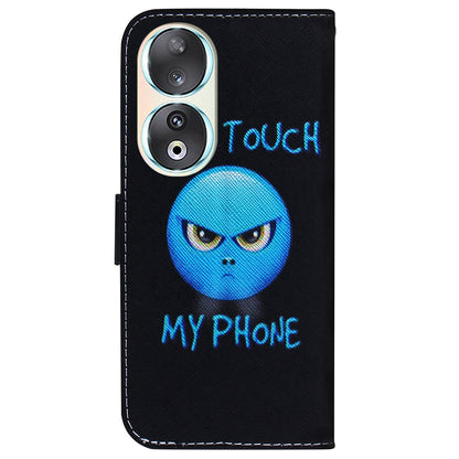 For Honor 90 Pattern Printing PU Leather Shockproof Phone Case Flip Stand Wallet Cover