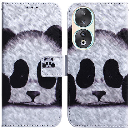 For Honor 90 Pattern Printing PU Leather Shockproof Phone Case Flip Stand Wallet Cover