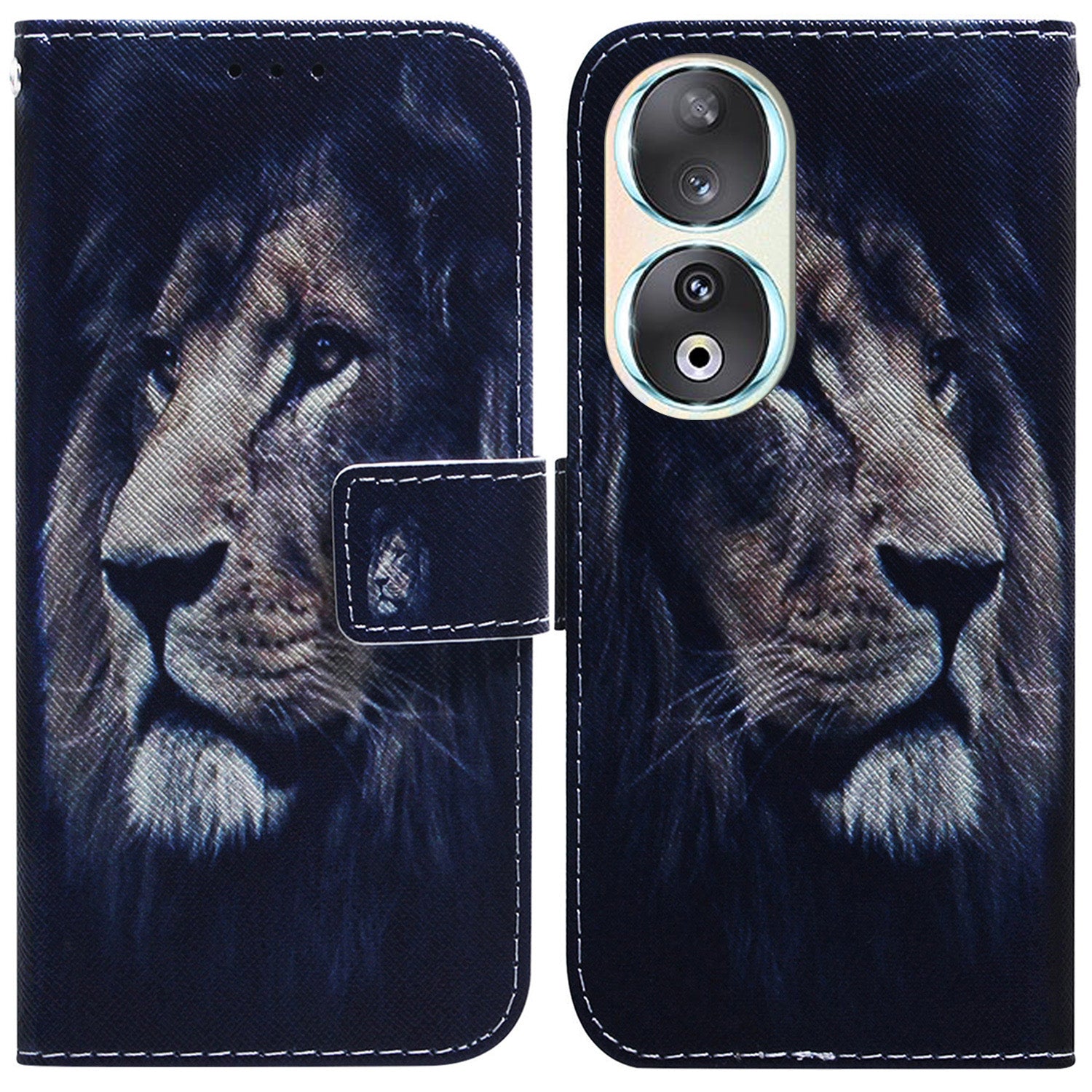 For Honor 90 Pattern Printing PU Leather Shockproof Phone Case Flip Stand Wallet Cover