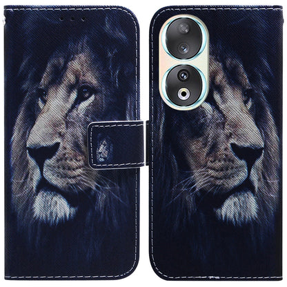 For Honor 90 Pattern Printing PU Leather Shockproof Phone Case Flip Stand Wallet Cover