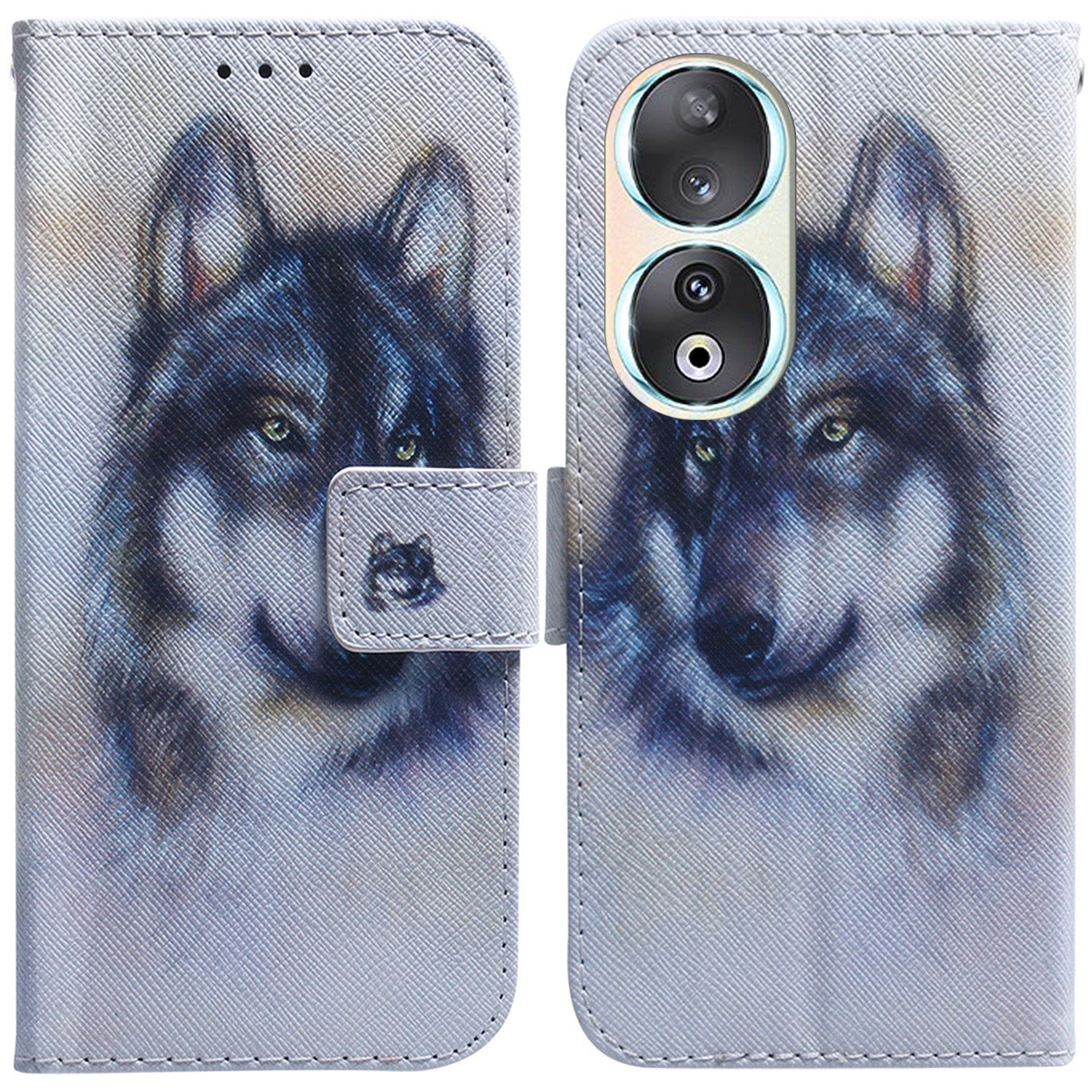 For Honor 90 Pattern Printing PU Leather Shockproof Phone Case Flip Stand Wallet Cover