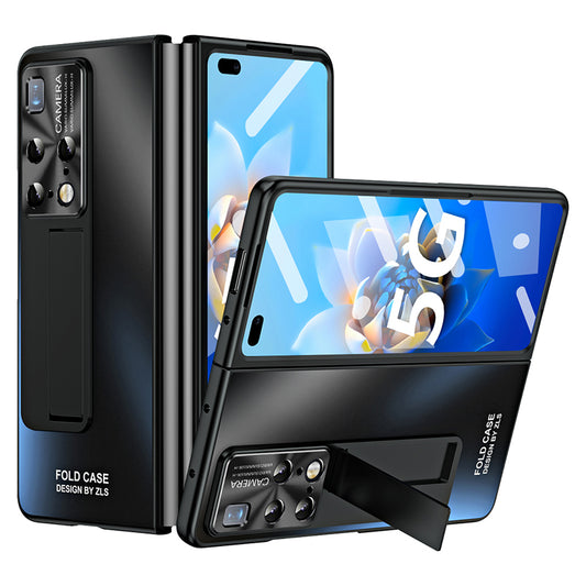 For Huawei Mate X2 4G / 5G Hard PC Shockproof Phone Case AG Matte Kickstand Cover with Front Screen Protector