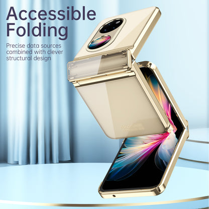 For Huawei P50 Pocket Electroplating Clear Case Hard PC Protective Phone Cover