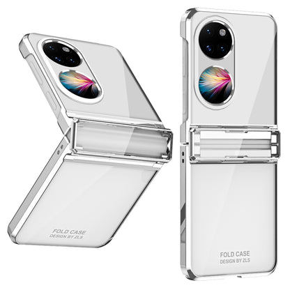 For Huawei P50 Pocket Electroplating Clear Case Hard PC Protective Phone Cover