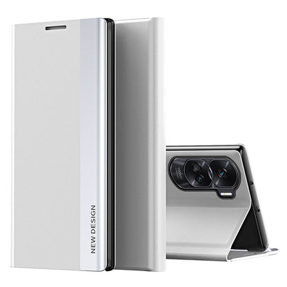 For Honor 90 Lite 5G / X50i 5G PU Leather+PC Electroplating Phone Cover Anti-drop Stand Case