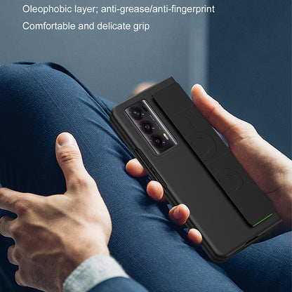 Stretchable Wristband Series For Honor Magic V2 5G Rubberized Phone Case Protective Hard PC Back Cover