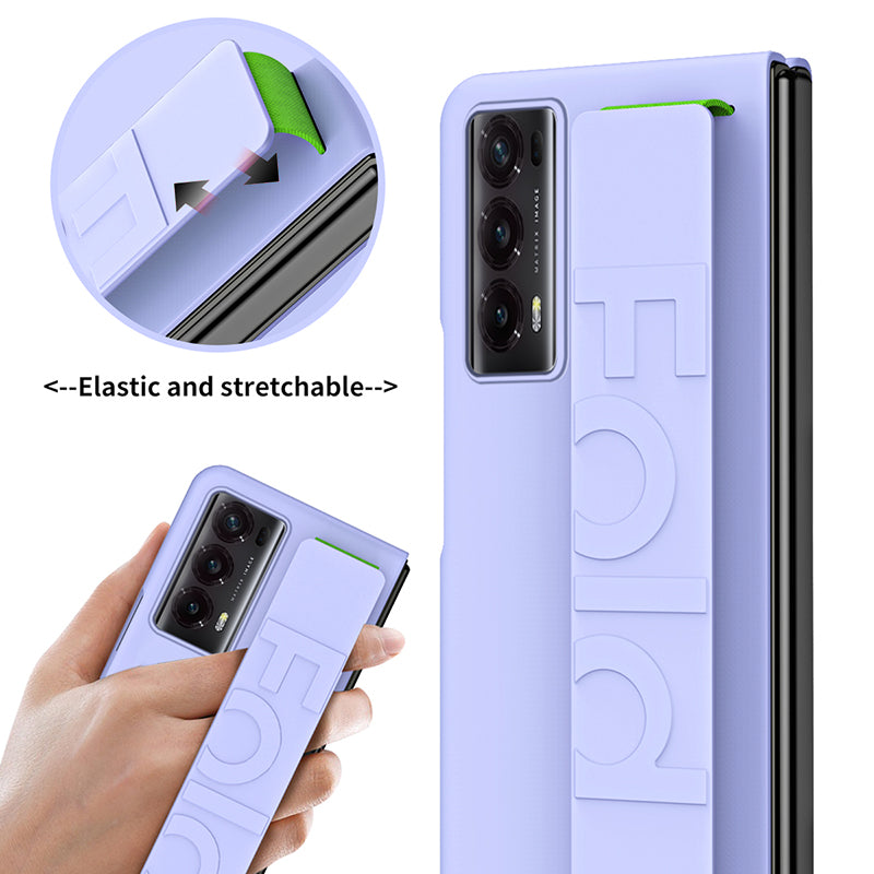 Stretchable Wristband Series For Honor Magic V2 5G Rubberized Phone Case Protective Hard PC Back Cover