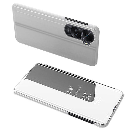 For Honor 90 Lite 5G / X50i 5G View Window Mirror Surface Phone Case Electroplating Leather Anti-drop Cover