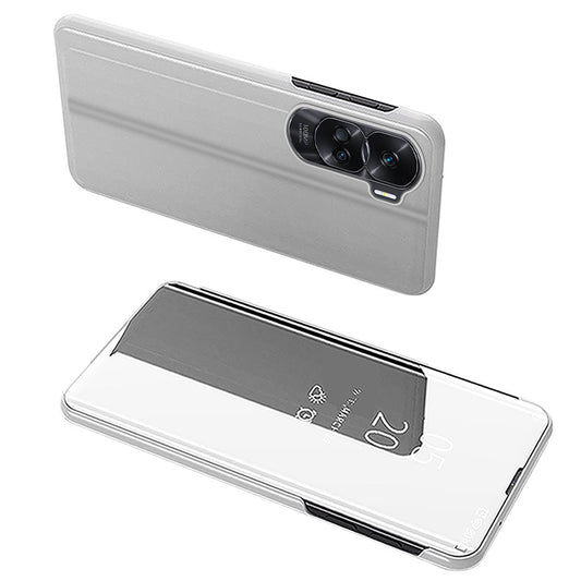 For Honor 90 Lite 5G / X50i 5G View Window Mirror Surface Phone Case Electroplating Leather Anti-drop Cover