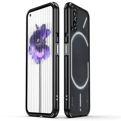 For Nothing Phone (2) Metal Frame Bumper Case Shock Absorbent Bumper Cover with Camera Lens Guard