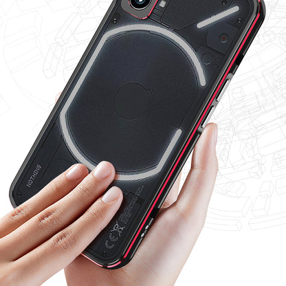 For Nothing Phone (2) Metal Frame Bumper Case Shock Absorbent Bumper Cover with Camera Lens Guard