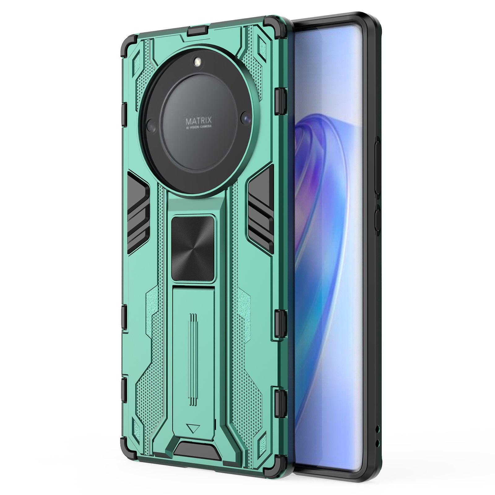 For Honor X9a 5G / X40 5G Phone Cover with Kickstand Hard PC + Soft TPU Anti-drop Protective Case