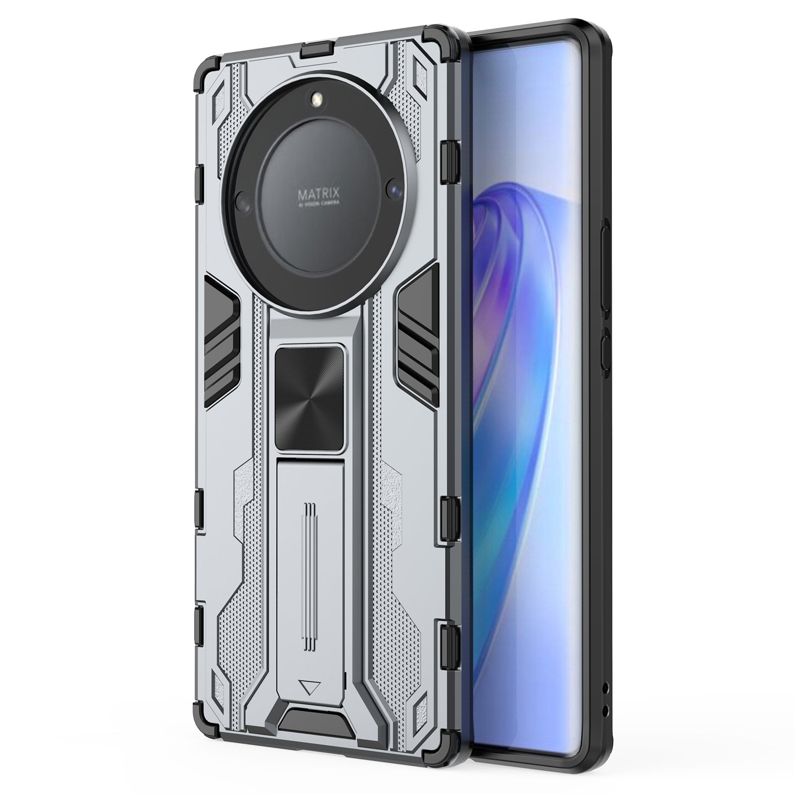 For Honor X9a 5G / X40 5G Phone Cover with Kickstand Hard PC + Soft TPU Anti-drop Protective Case