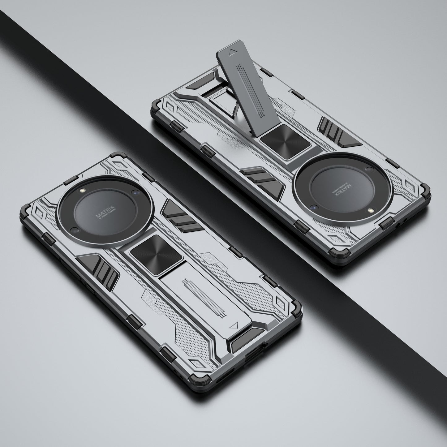 For Honor X9a 5G / X40 5G Phone Cover with Kickstand Hard PC + Soft TPU Anti-drop Protective Case