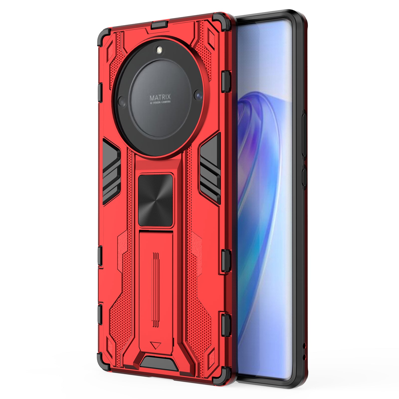 For Honor X9a 5G / X40 5G Phone Cover with Kickstand Hard PC + Soft TPU Anti-drop Protective Case