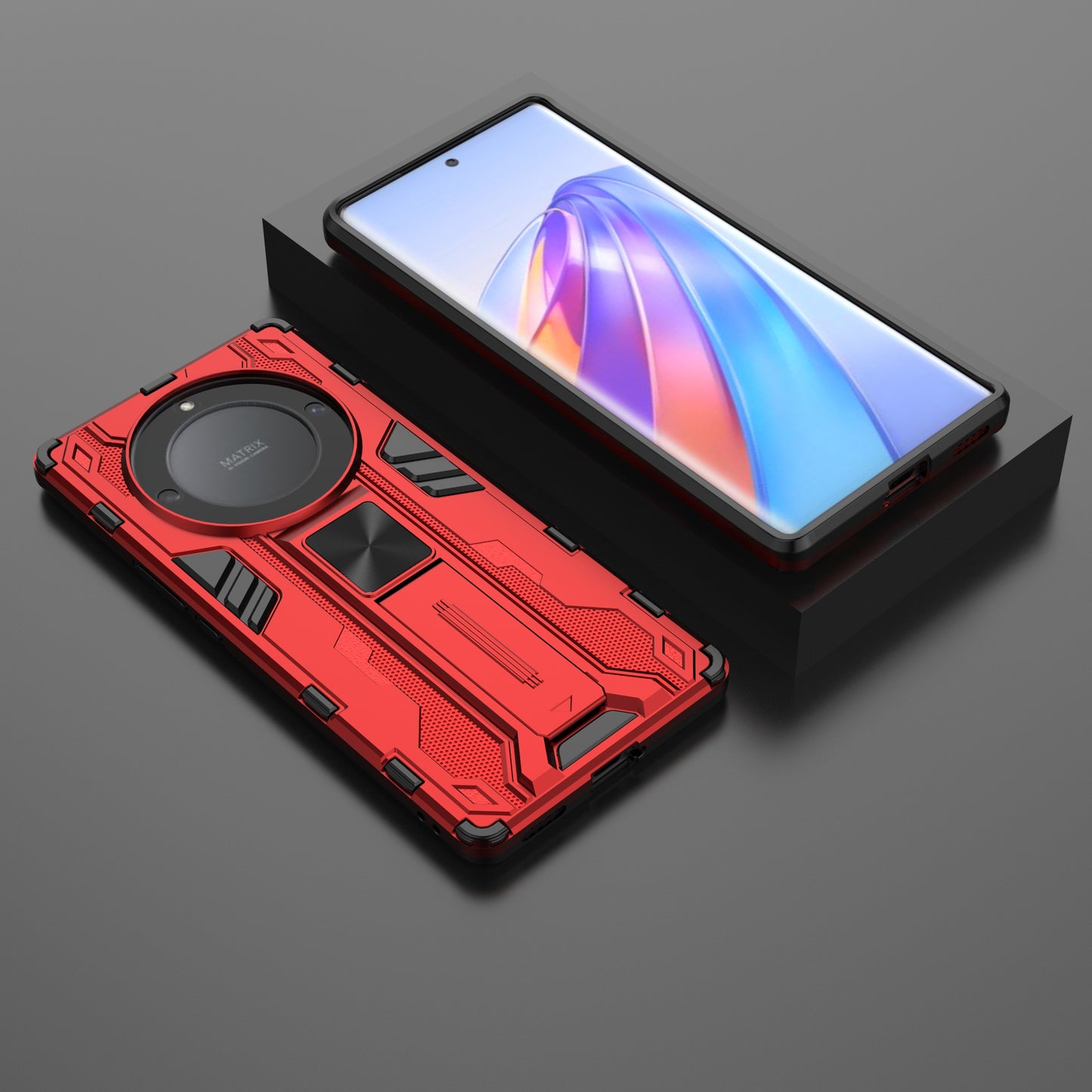 For Honor X9a 5G / X40 5G Phone Cover with Kickstand Hard PC + Soft TPU Anti-drop Protective Case