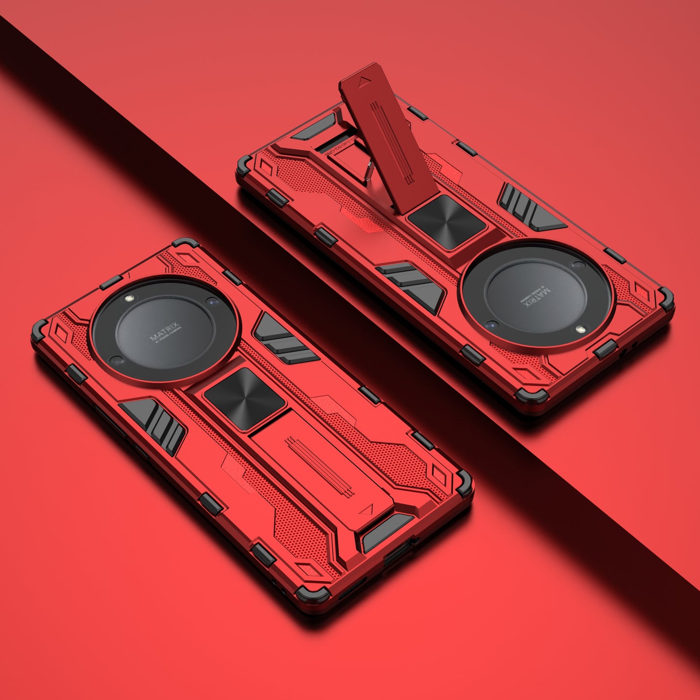 For Honor X9a 5G / X40 5G Phone Cover with Kickstand Hard PC + Soft TPU Anti-drop Protective Case