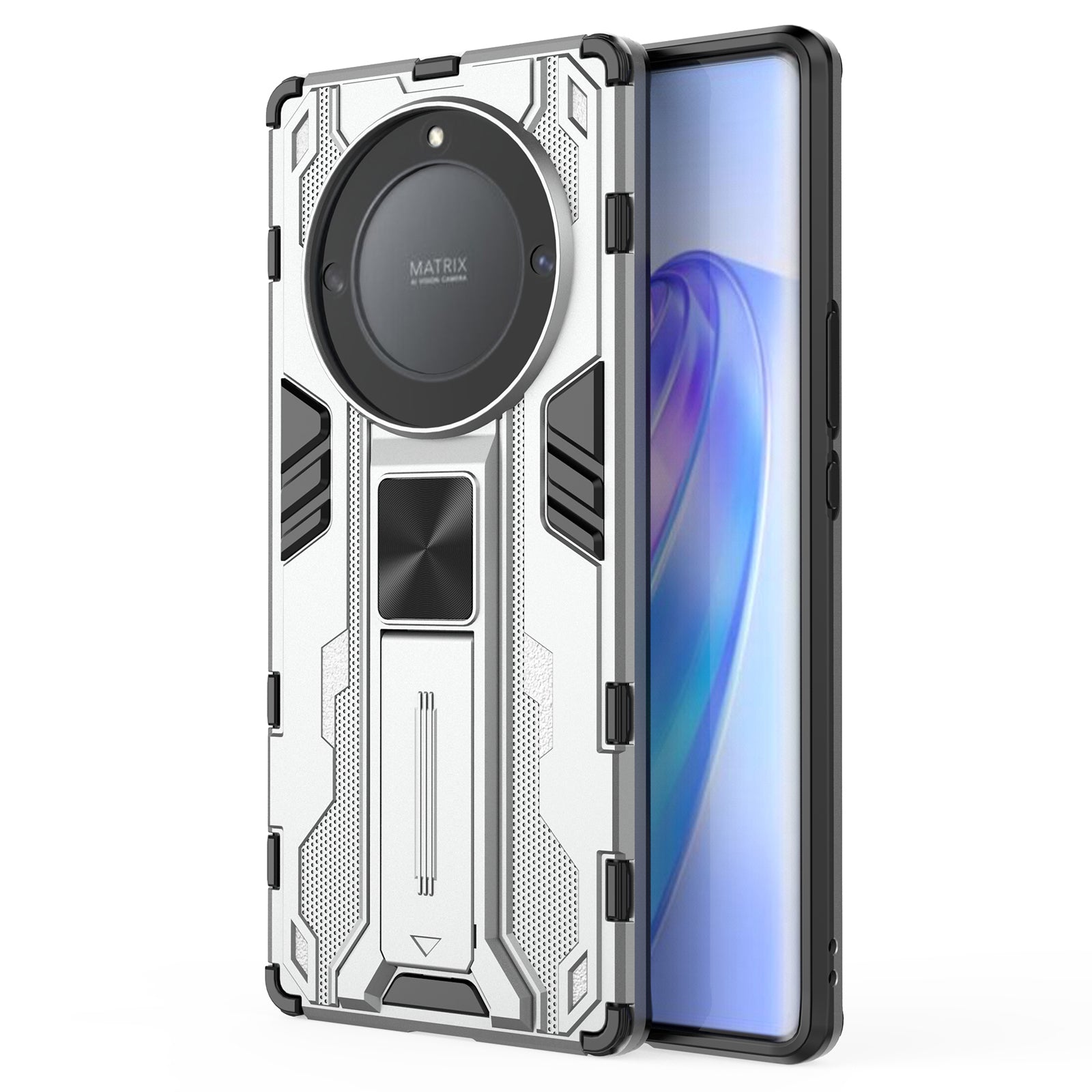 For Honor X9a 5G / X40 5G Phone Cover with Kickstand Hard PC + Soft TPU Anti-drop Protective Case
