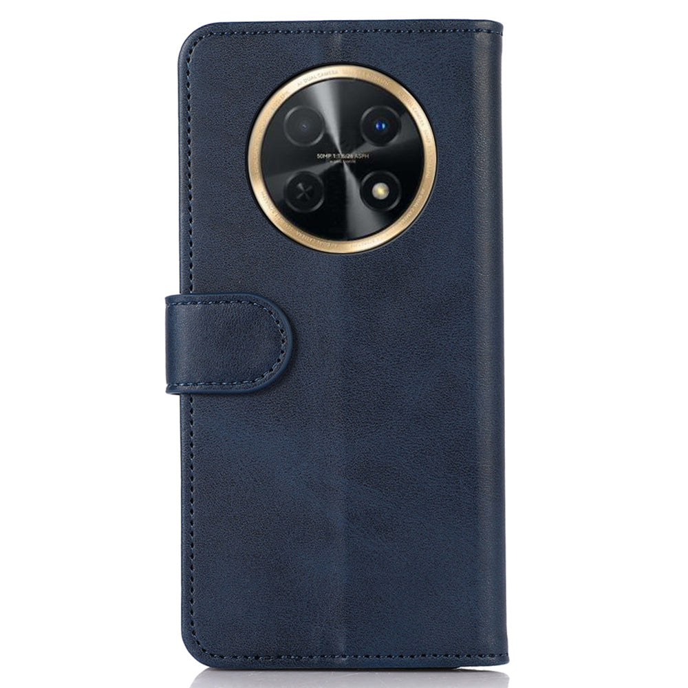 For Huawei nova Y91 4G / Enjoy 60X Cowhide Texture Phone Case Wallet Stand Leather Phone Cover