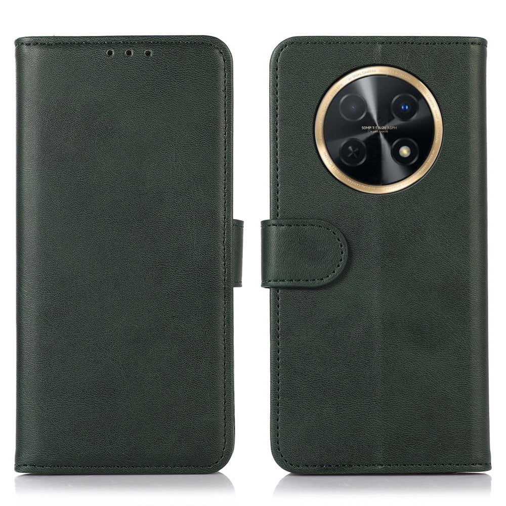 For Huawei nova Y91 4G / Enjoy 60X Cowhide Texture Phone Case Wallet Stand Leather Phone Cover