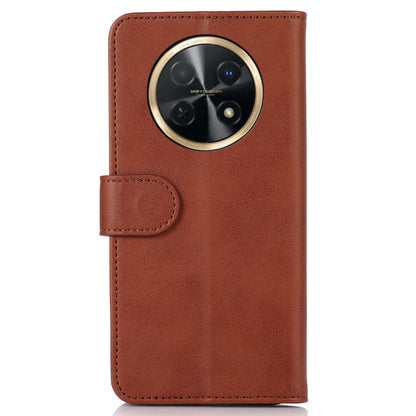 For Huawei nova Y91 4G / Enjoy 60X Cowhide Texture Phone Case Wallet Stand Leather Phone Cover