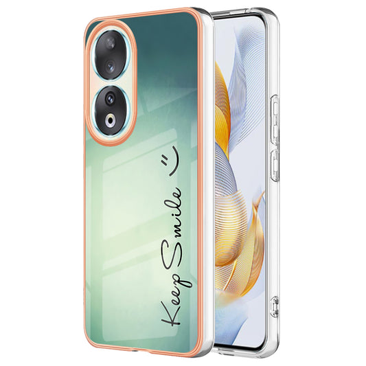 YB IMD Series-19 Style D For Honor 90 Electroplated 2.0mm TPU Case IMD Pattern Protective Phone Cover