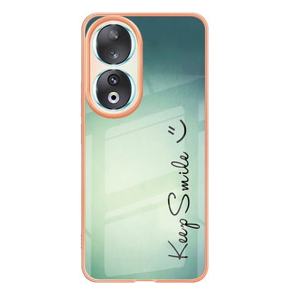 YB IMD Series-19 Style D For Honor 90 Electroplated 2.0mm TPU Case IMD Pattern Protective Phone Cover