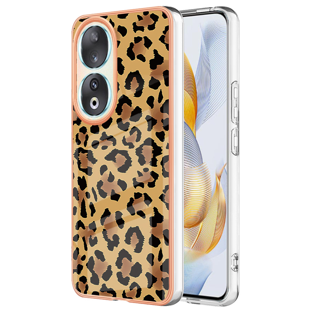 YB IMD Series-19 Style D For Honor 90 Electroplated 2.0mm TPU Case IMD Pattern Protective Phone Cover