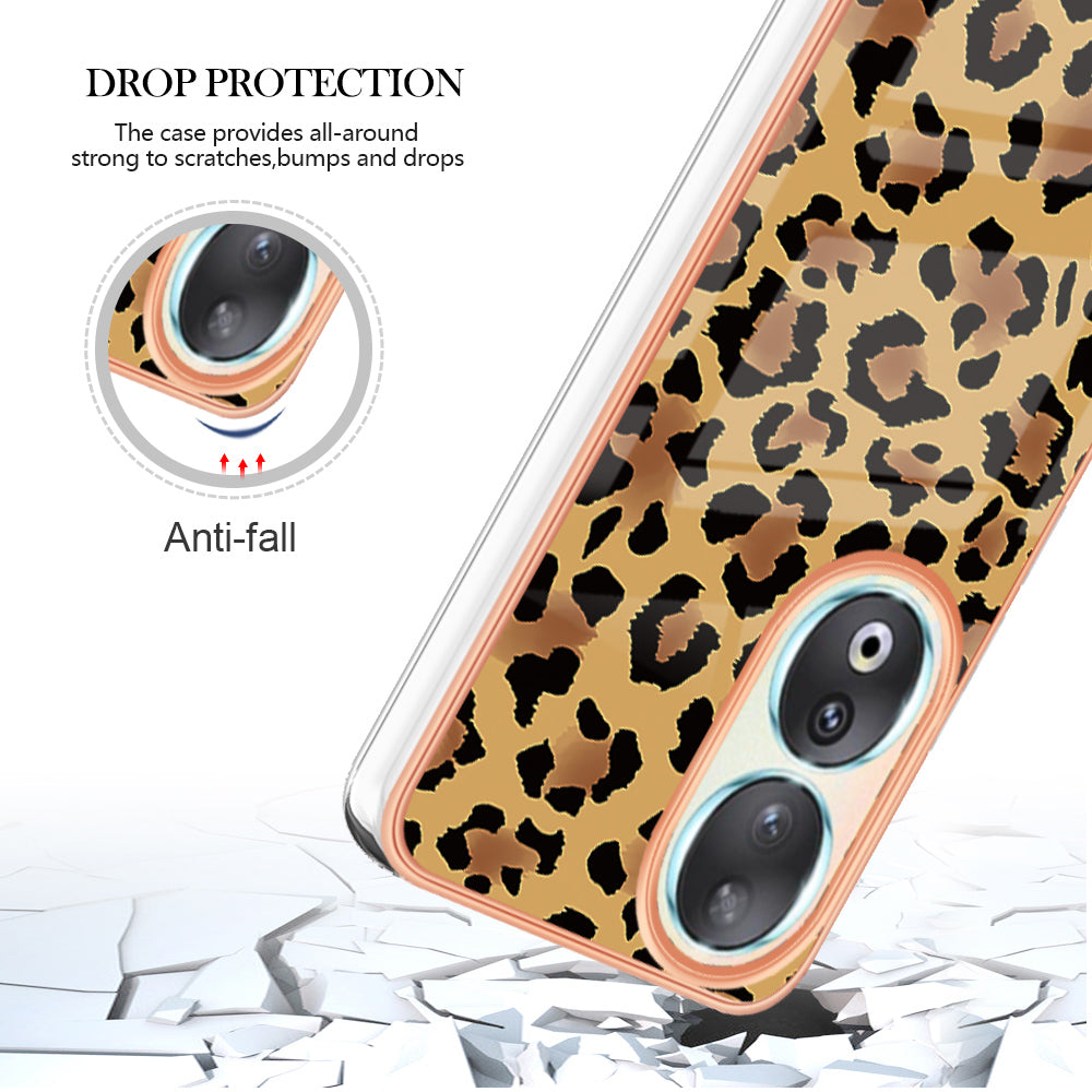 YB IMD Series-19 Style D For Honor 90 Electroplated 2.0mm TPU Case IMD Pattern Protective Phone Cover