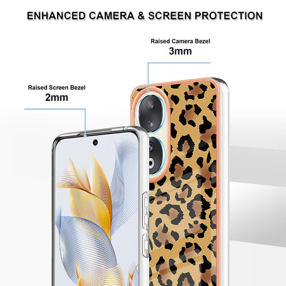 YB IMD Series-19 Style D For Honor 90 Electroplated 2.0mm TPU Case IMD Pattern Protective Phone Cover