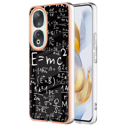 YB IMD Series-19 Style D For Honor 90 Electroplated 2.0mm TPU Case IMD Pattern Protective Phone Cover