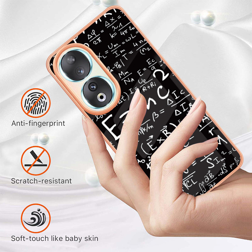 YB IMD Series-19 Style D For Honor 90 Electroplated 2.0mm TPU Case IMD Pattern Protective Phone Cover