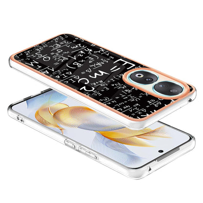 YB IMD Series-19 Style D For Honor 90 Electroplated 2.0mm TPU Case IMD Pattern Protective Phone Cover