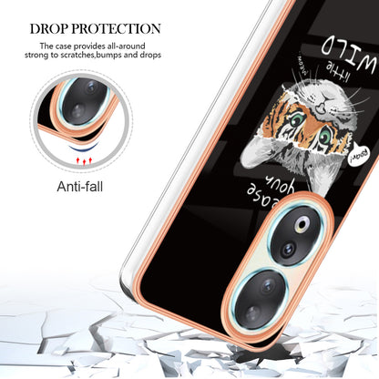 YB IMD Series-19 Style D For Honor 90 Electroplated 2.0mm TPU Case IMD Pattern Protective Phone Cover